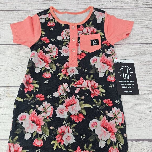 NWT Rags To Raches Baby Girl Floral Romper Size‎ 6-12 months - Picture 1 of 4